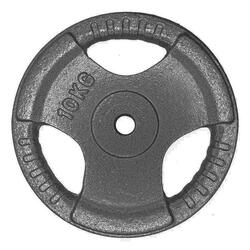 Weight training disc with handle