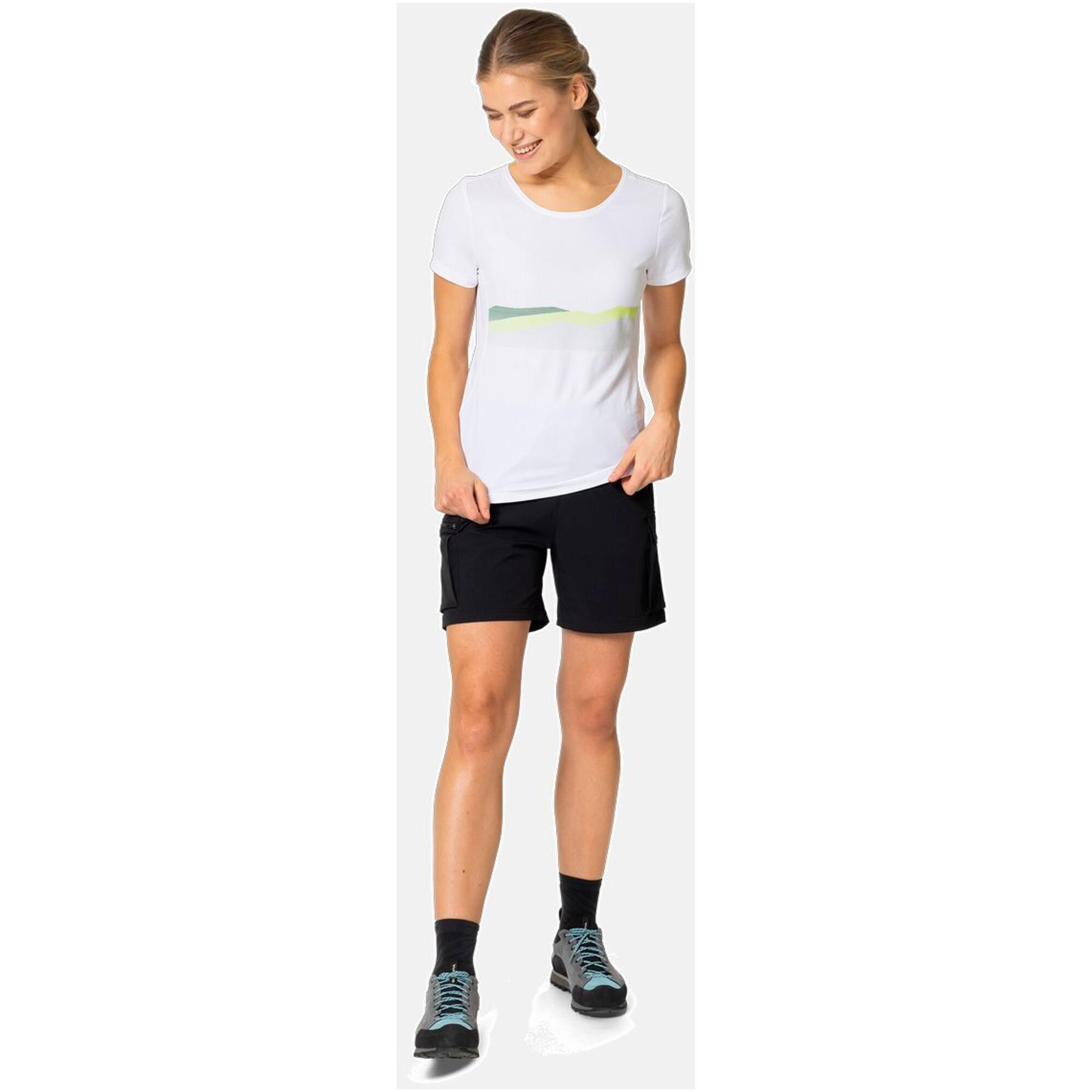 T-Shirt Femme Odlo F-Dry Ridgeline - Séchage Rapide, Anti-Odeur, Protection UV