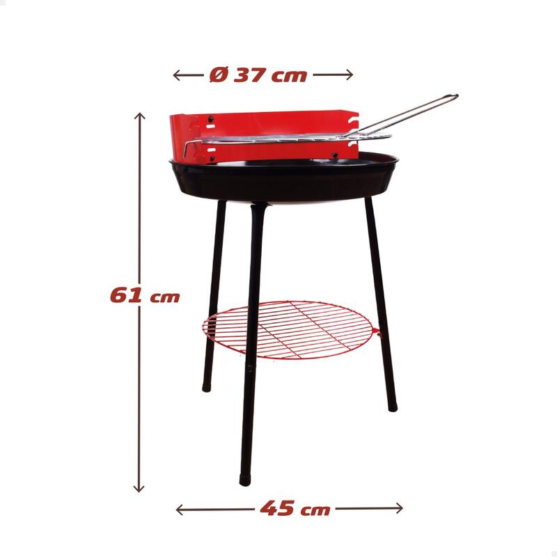 Barbacoa de carbón Ø37 cm Aktive Sport Camping