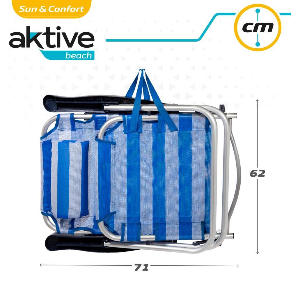 Sedia da marinaio pieghevole in alluminio multiposizione Aktive 7/7