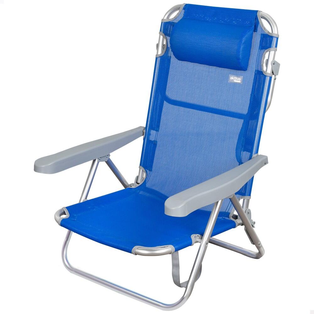 Chaise de plage 5 positions avec appui-tête Aktive 1/7