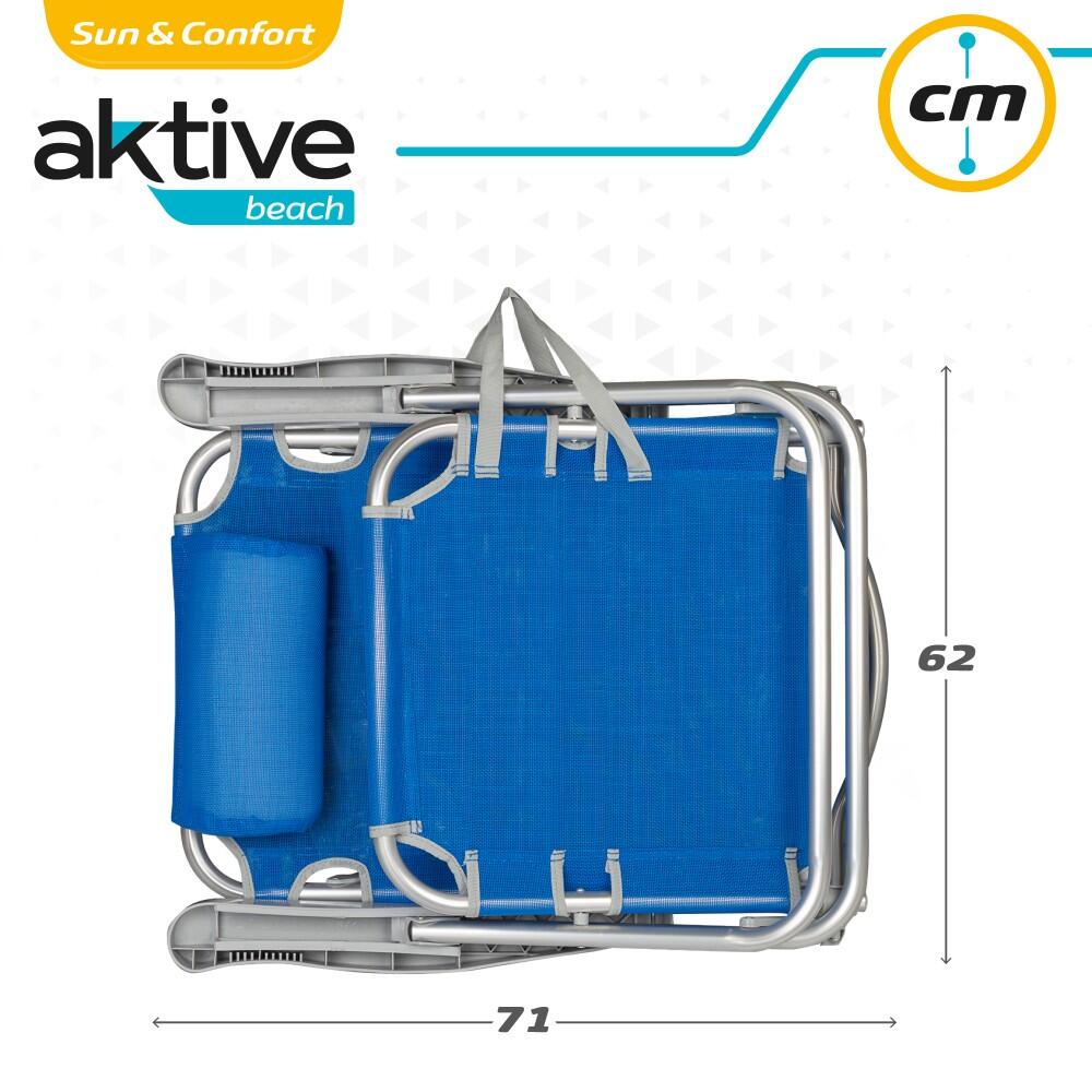Chaise de plage 5 positions avec appui-tête Aktive 7/7