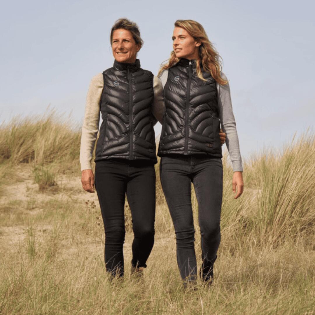 GLODE Høgge Verwarmde Dames Bodywarmer Gløde Zwart