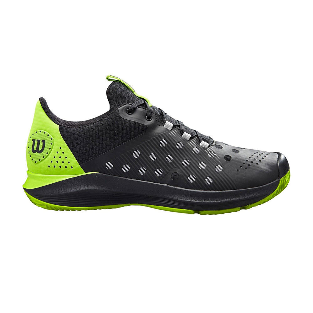 Wilson Hurakn Men's Padel Tennis Sports Shoe Trainer - Black / Neon Green 1/4