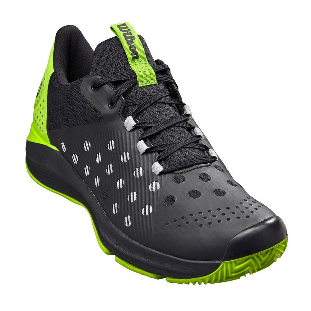 Wilson Hurakn Men's Padel Tennis Sports Shoe Trainer - Black / Neon Green 2/4