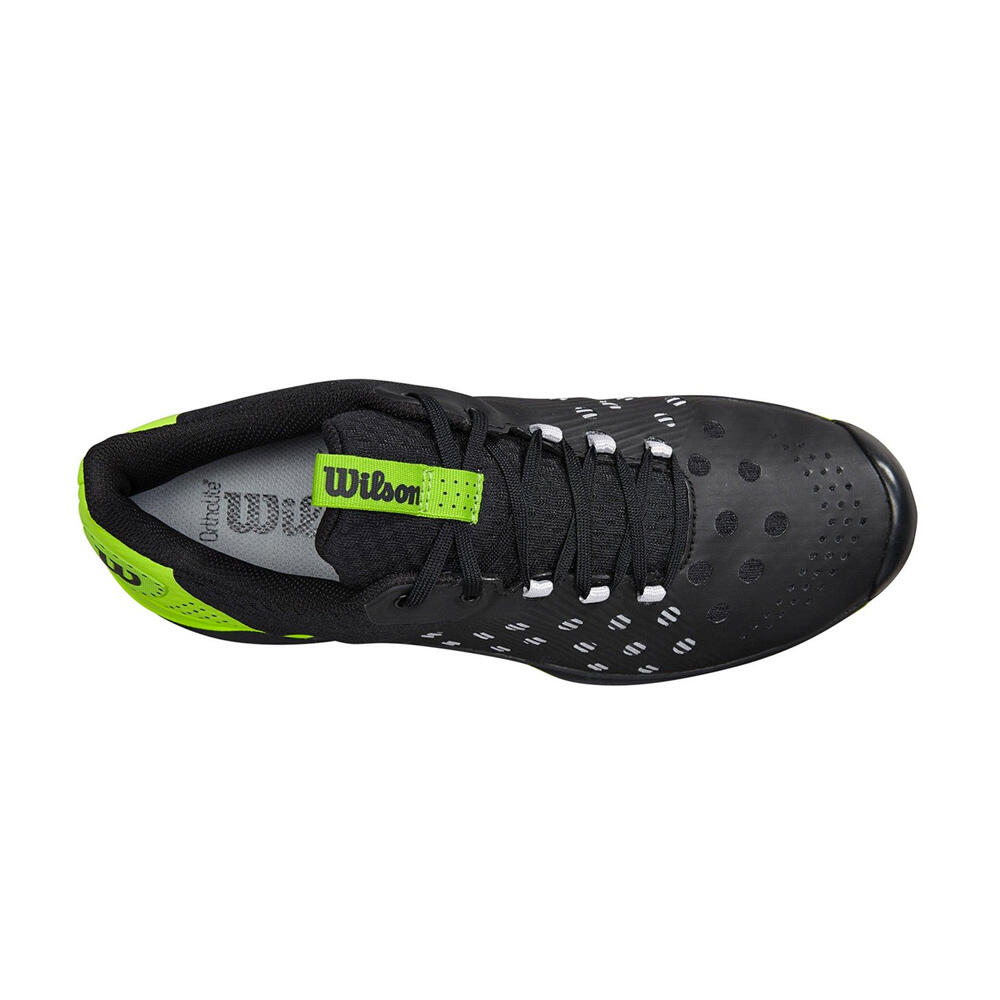 Wilson Hurakn Men's Padel Tennis Sports Shoe Trainer - Black / Neon Green 3/4