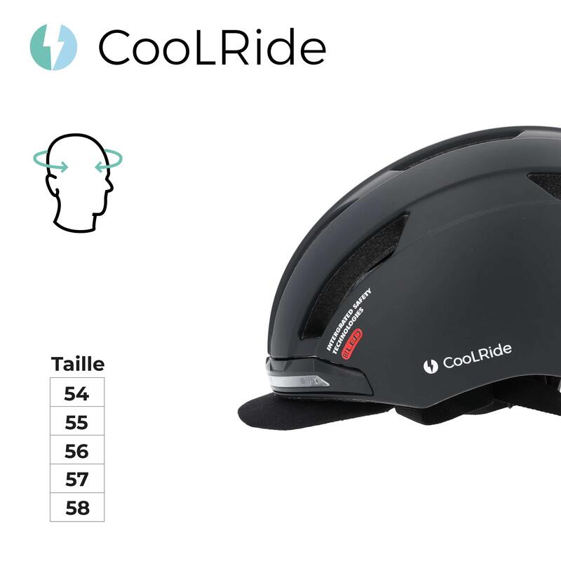 Stadshelm met geïntegreerde richtingaanwijzer t 52/58 cm CoolRide