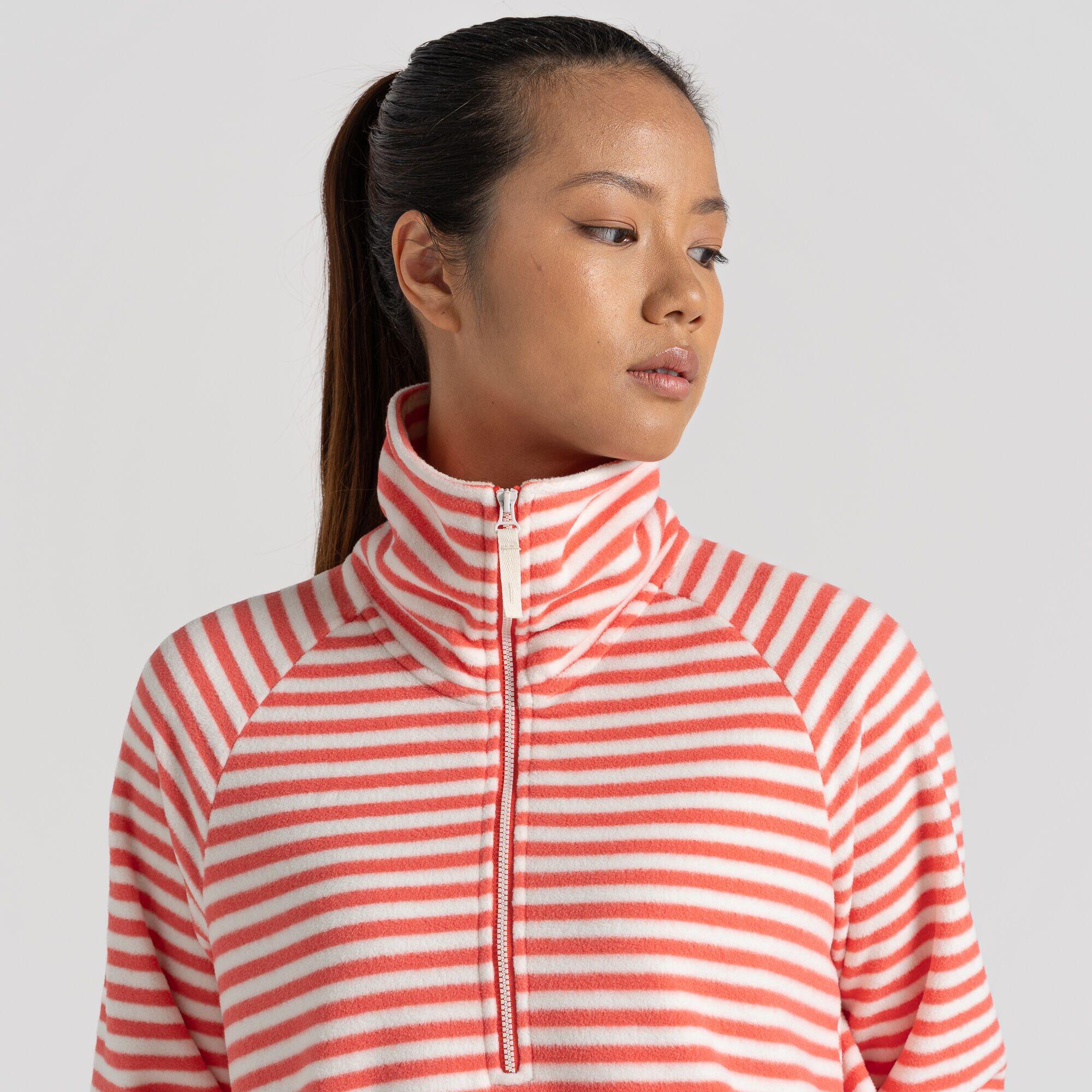 Womens Melina Striped Half Zip Fleece 2/5