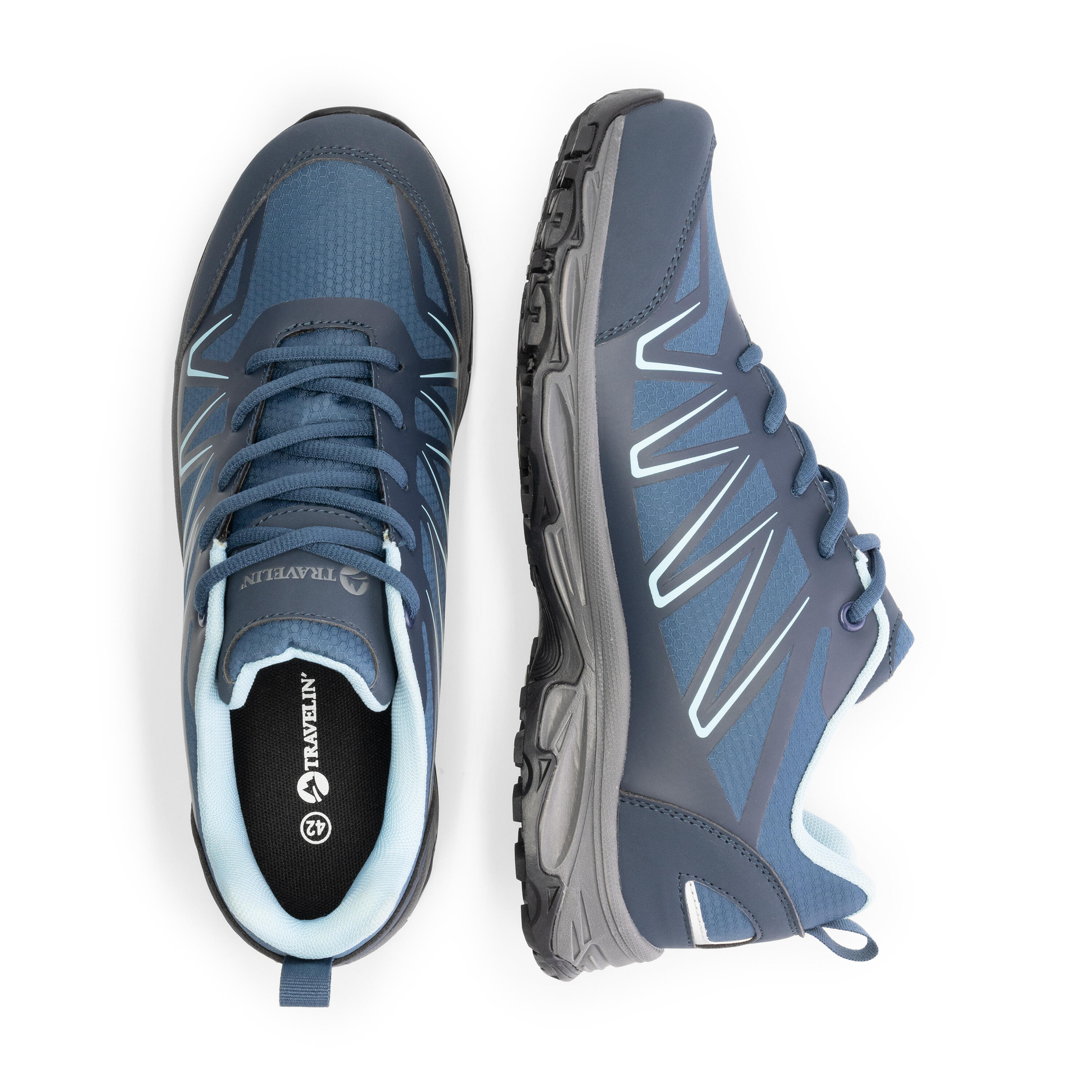 Nalden Hombre - Zapatillas de senderismo bajas - Impermeable - Azul 4/7