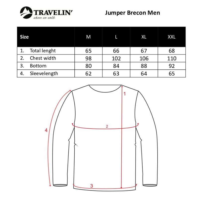 Outdoor-Pullover - Baumwolle/Kaschmir-Mischung - Herren - Brecon