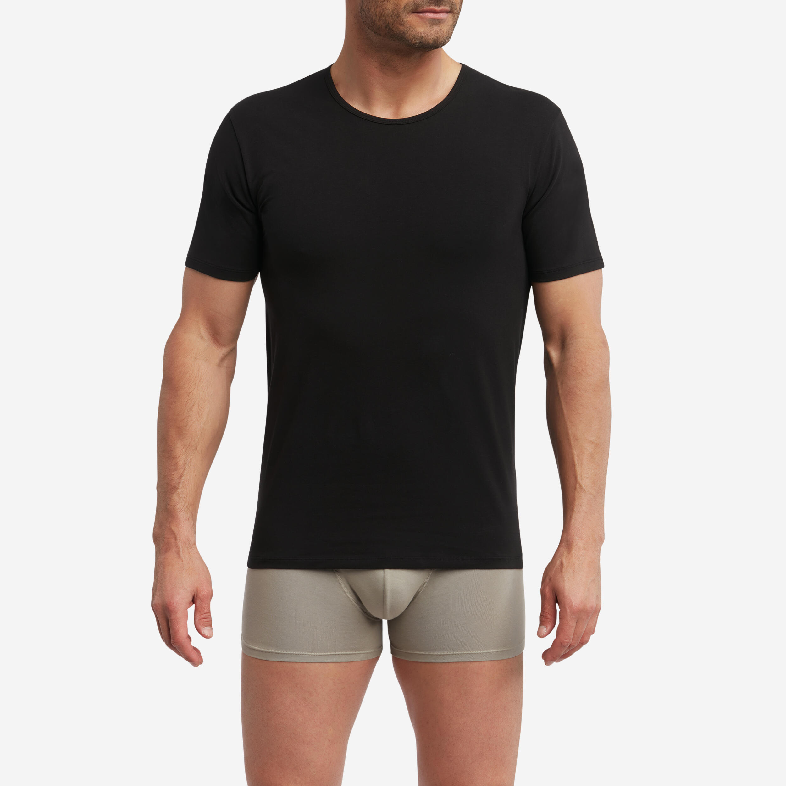 Lot de 2 t-shirts homme thermorégulateur coton col rond 3/5