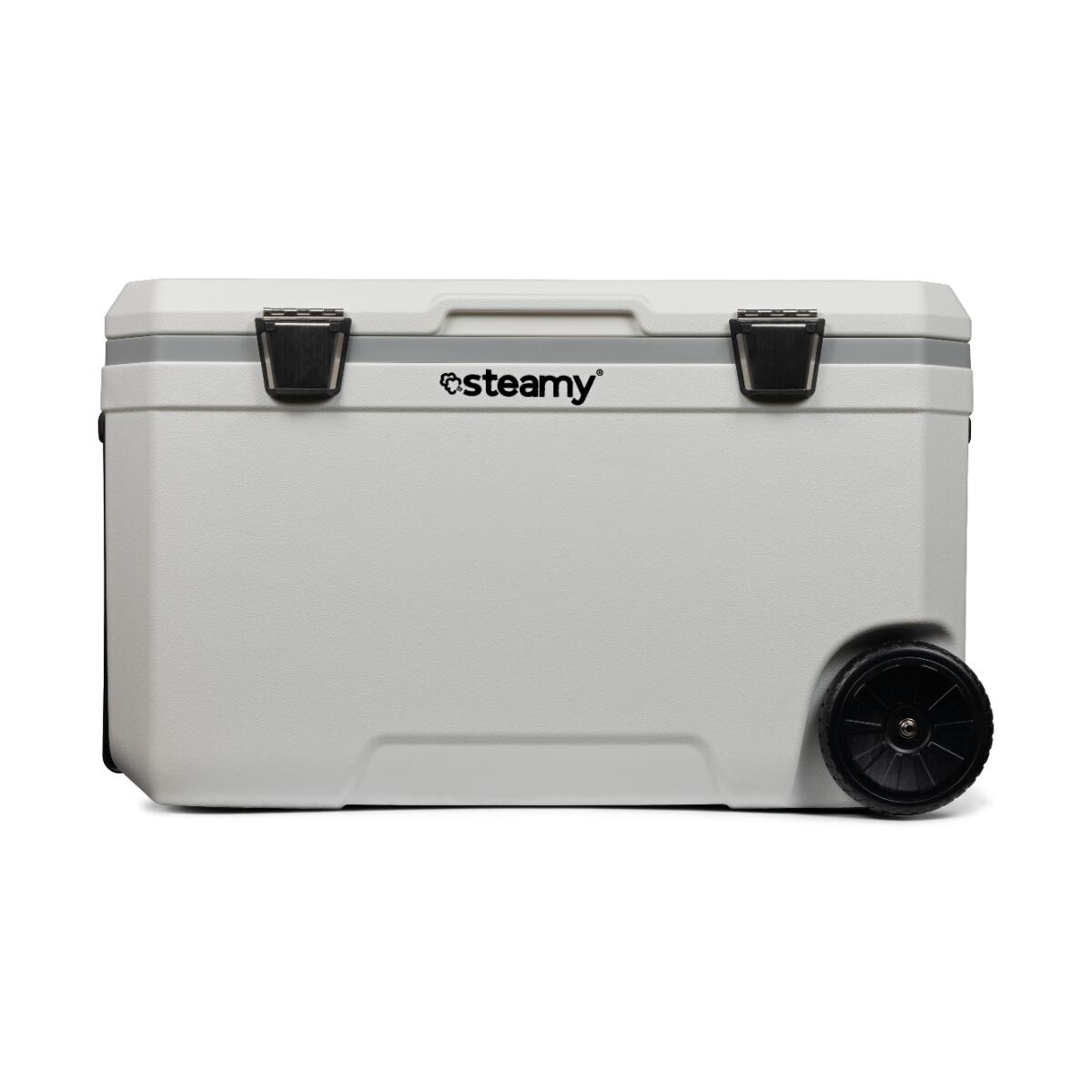 STEAMY Steamy Marine 70 Geladeira rígida portátil sobre rodas, 70L, Branco