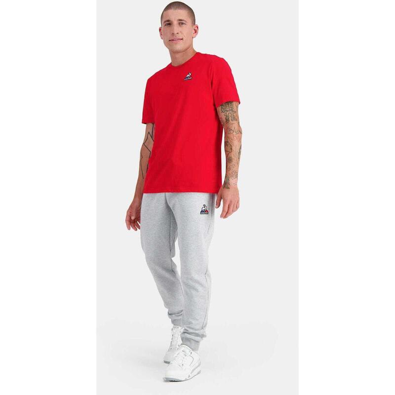 Maglietta Le Coq Sportif Ess Tee Ss, Rosso, Uomini