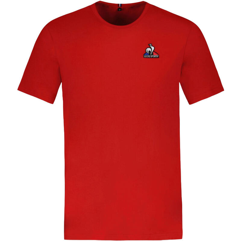 Maglietta Le Coq Sportif Ess Tee Ss, Rosso, Uomini