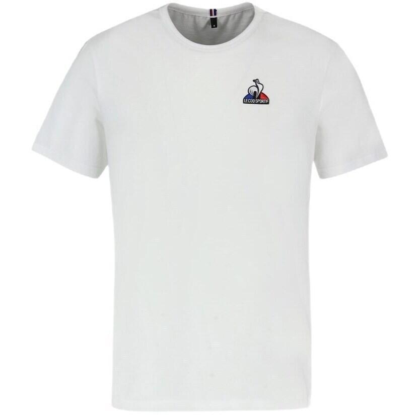 Le Coq Sportif - T-shirt Le Coq Sportif Ess Tee Ss No4, Blanc, Hommes - T-shirt Manches Courtes - Blanc|bleu - 48 Xl - Decathlon