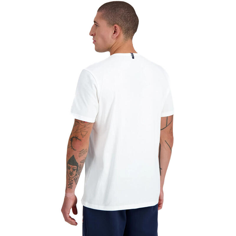 T-shirt Le Coq Sportif Ess Tee Ss No4, Blanc, Hommes