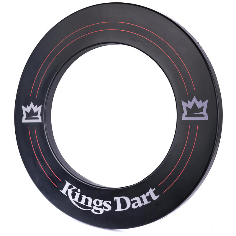 Kings Dart PU-Surround, einteilig, Schwarz-Rot