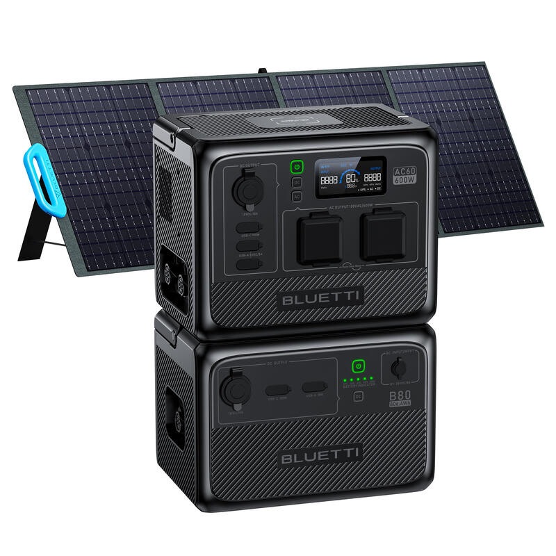 Solar Generator Zonnegenerator AC60 en B80 met PV200 Zonnepaneel Inbegrepen