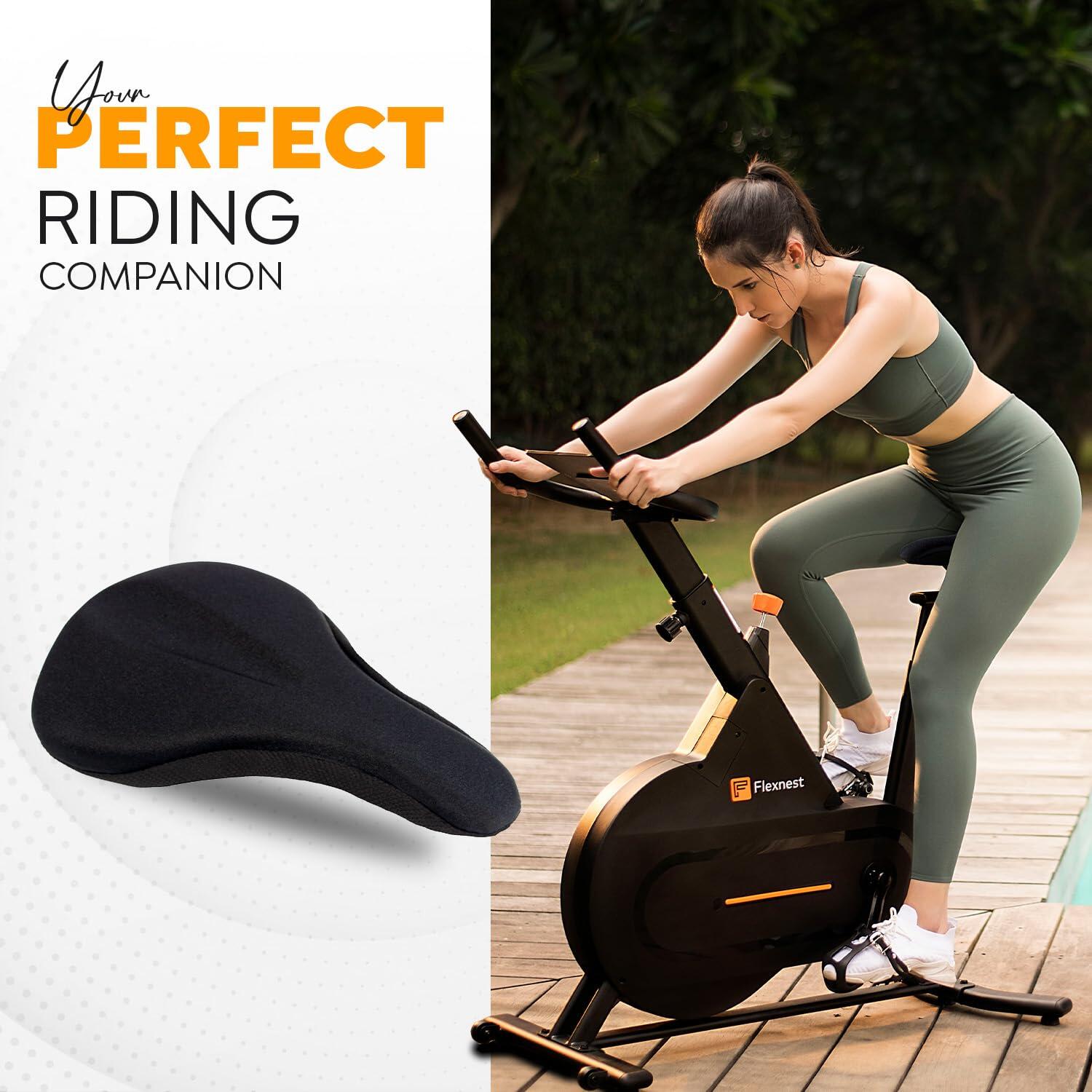 Flexnest Bicycle Saddle Cover Cushion Seat for Exercise Bikes and Cycles