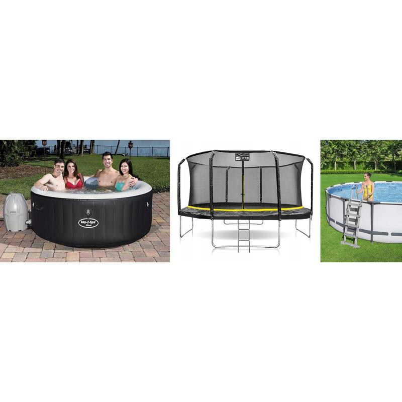 Trampolina ogrodowa z siatką wewnętrzną 16 FT 488 cm Corciano Eliton