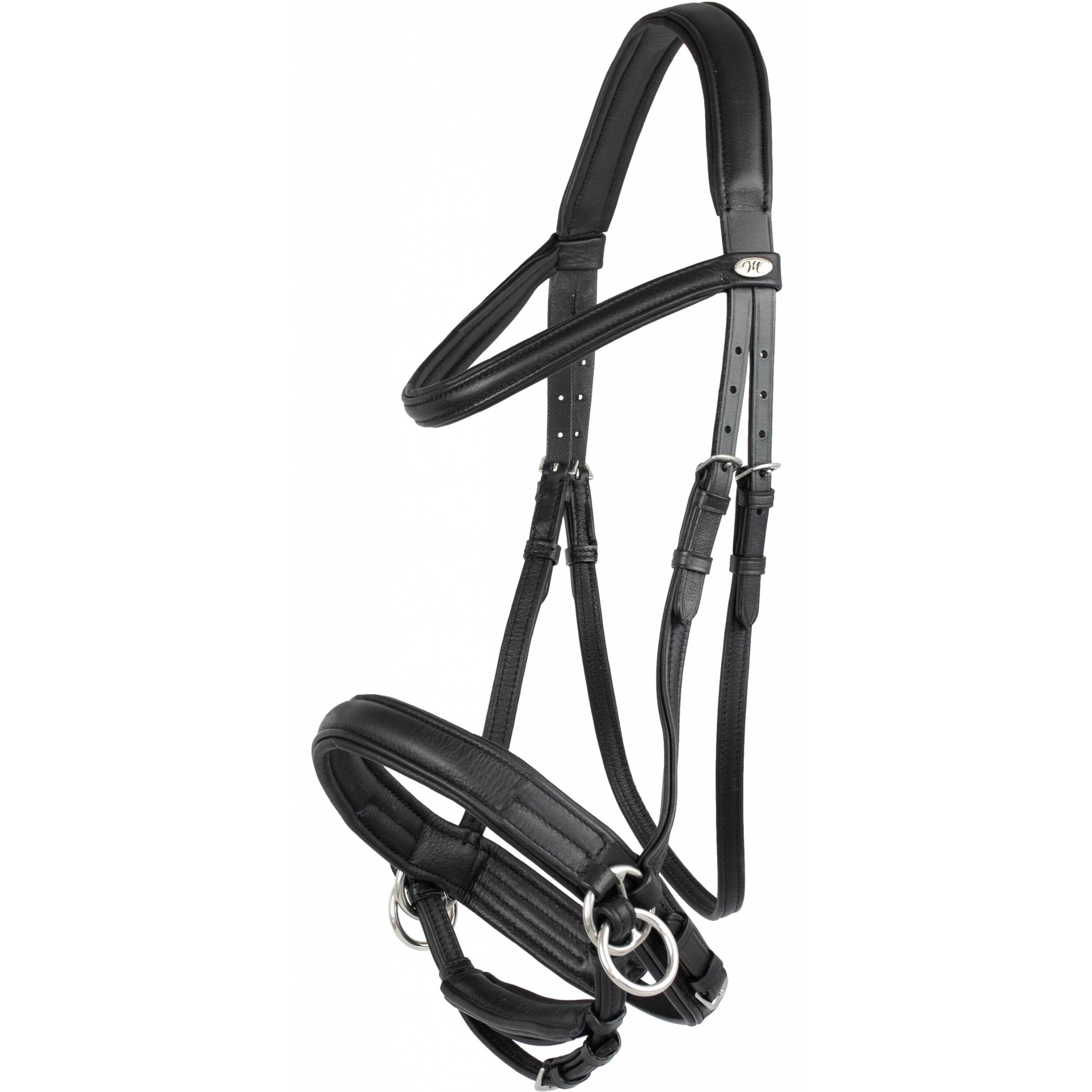 MARENGOS Trensenzaum Soft Gebisslos COMFORT schwarz
