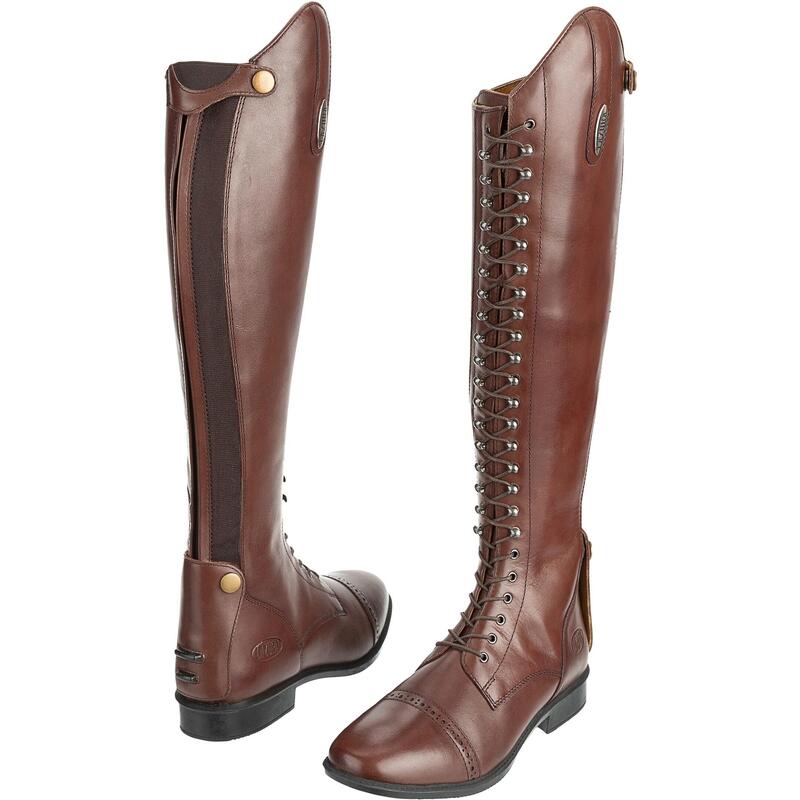 Damen Reitstiefel BOLOGNA Polo Echtleder braun