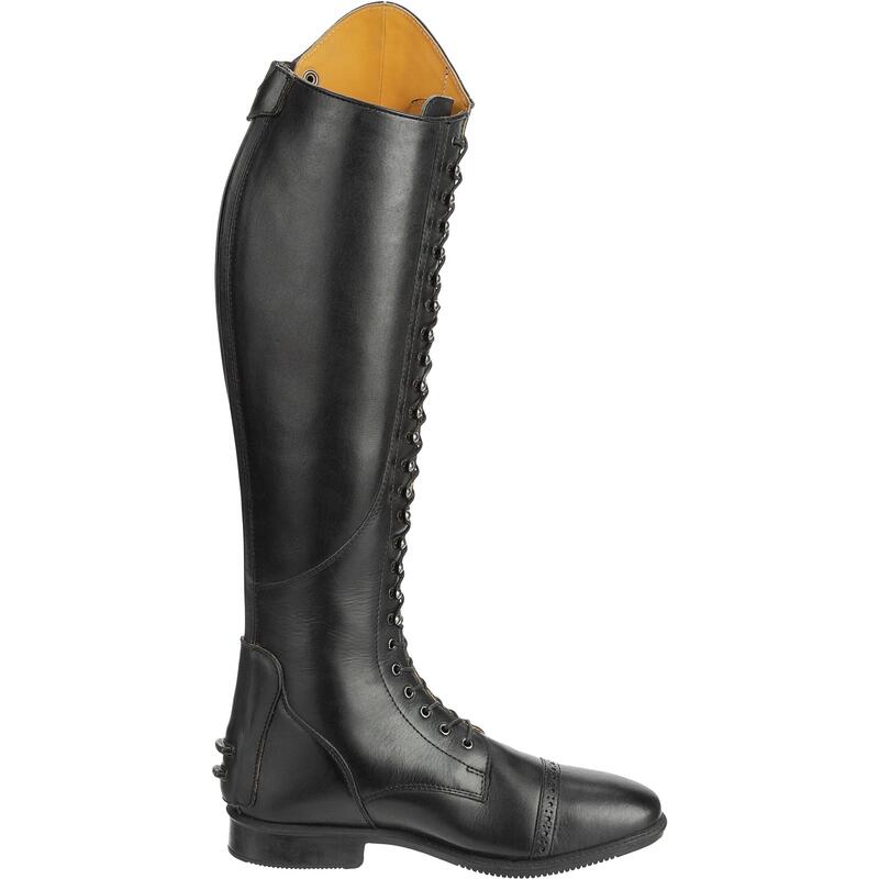 Damen Reitstiefel BOLOGNA Polo Echtleder schwarz