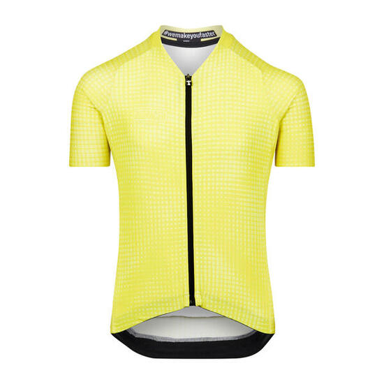 Maillot Cyclisme Été Respirant Enfant - Op Art Citron