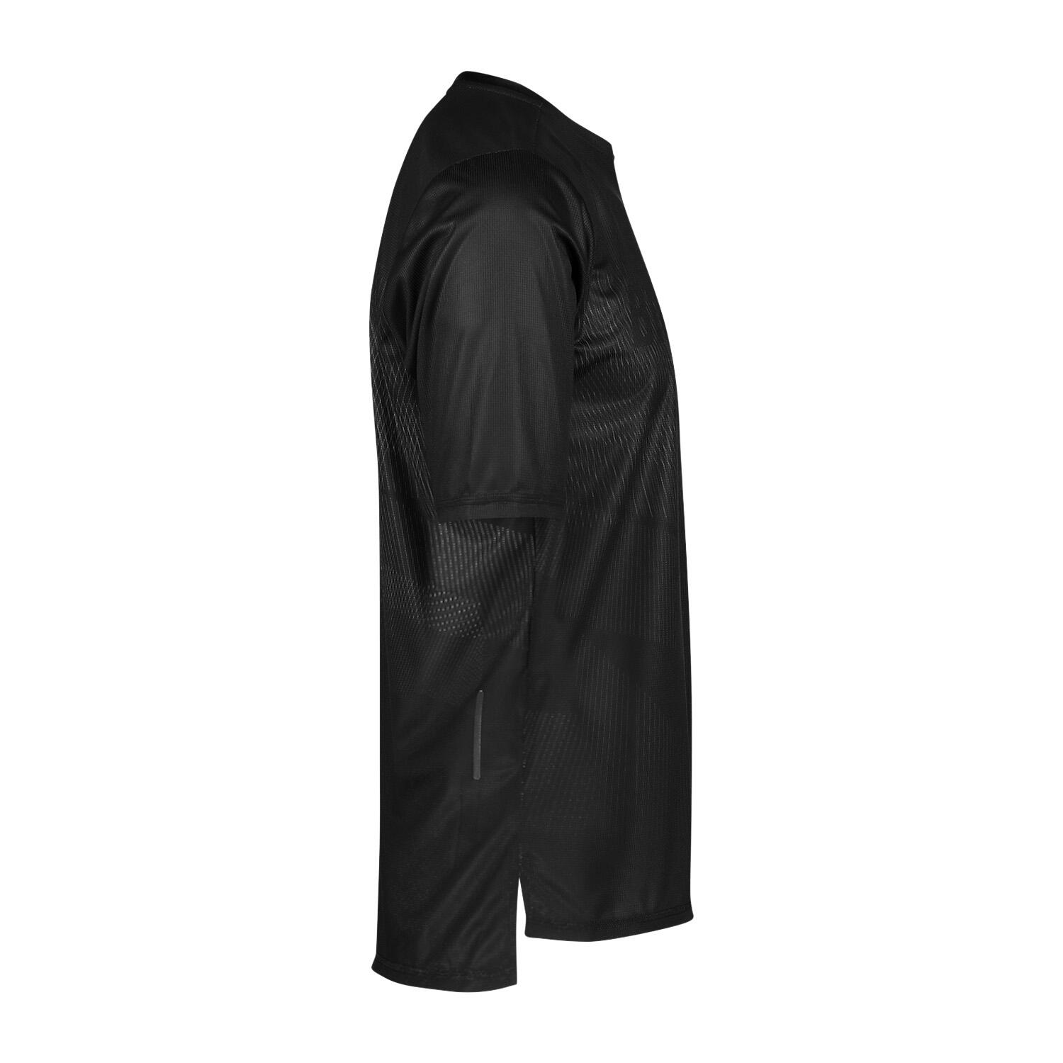 Maillot Cyclisme VTT Manches Courtes Respirant Unisexe - Off-Road Noir 2/4