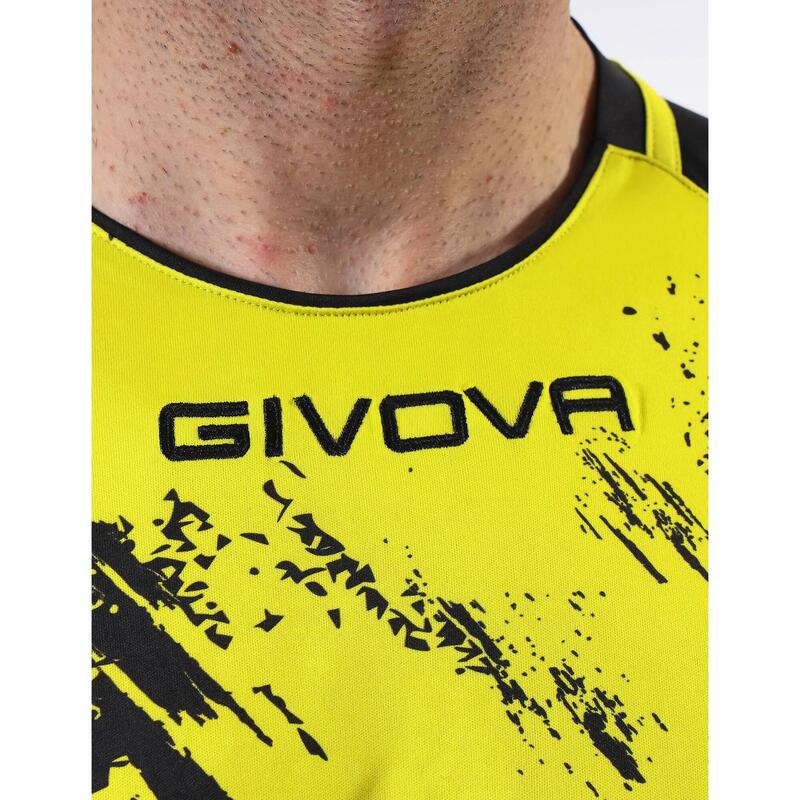 Camiseta de Fútbol Givova Art Amarillo/Negro Poliéster