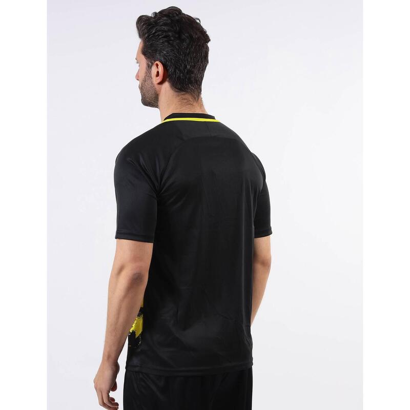 Camiseta de Futebol Givova Art Amarelo/Negro Poliéster