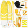 Tabla Paddle Surf Hinchable Accesorios Premium, HUIIKE, Amarilla, Estabilidad