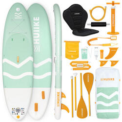 Segunda Mano - Tabla Paddle Surf Hinchable Accesorios Premium, HUIIKE, Verde