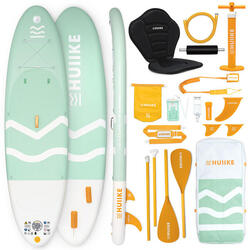 Tabla Paddle Surf Hinchable Accesorios Premium, HUIIKE, Verde, Gran Estabilidad