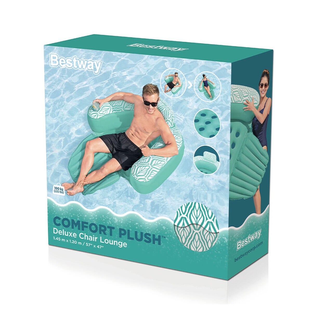 Sillón Hinchable para Piscina Bestway Comfort Plush Exterior 2/7