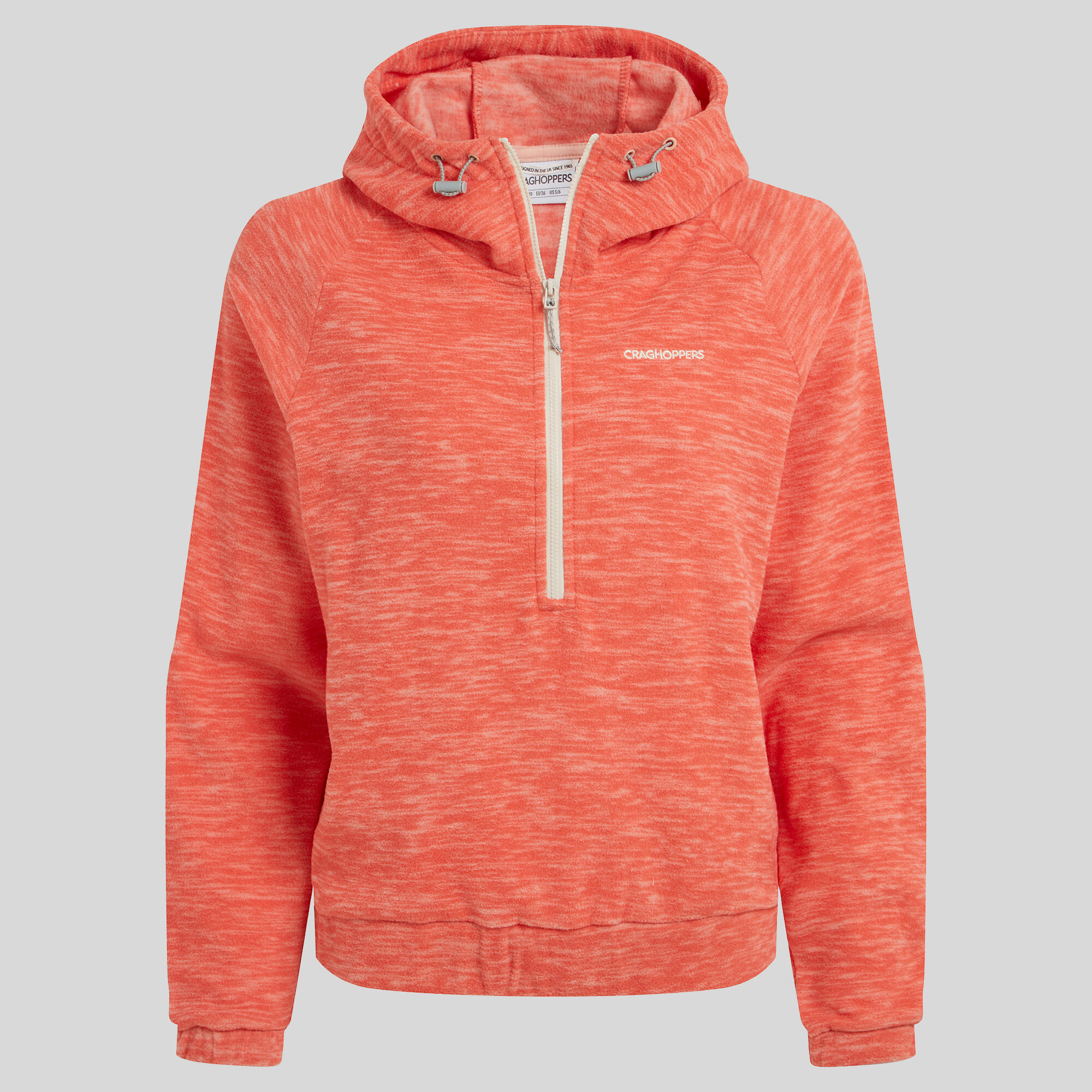 Womens Esk Hooded Half Zip Fleece 1/5