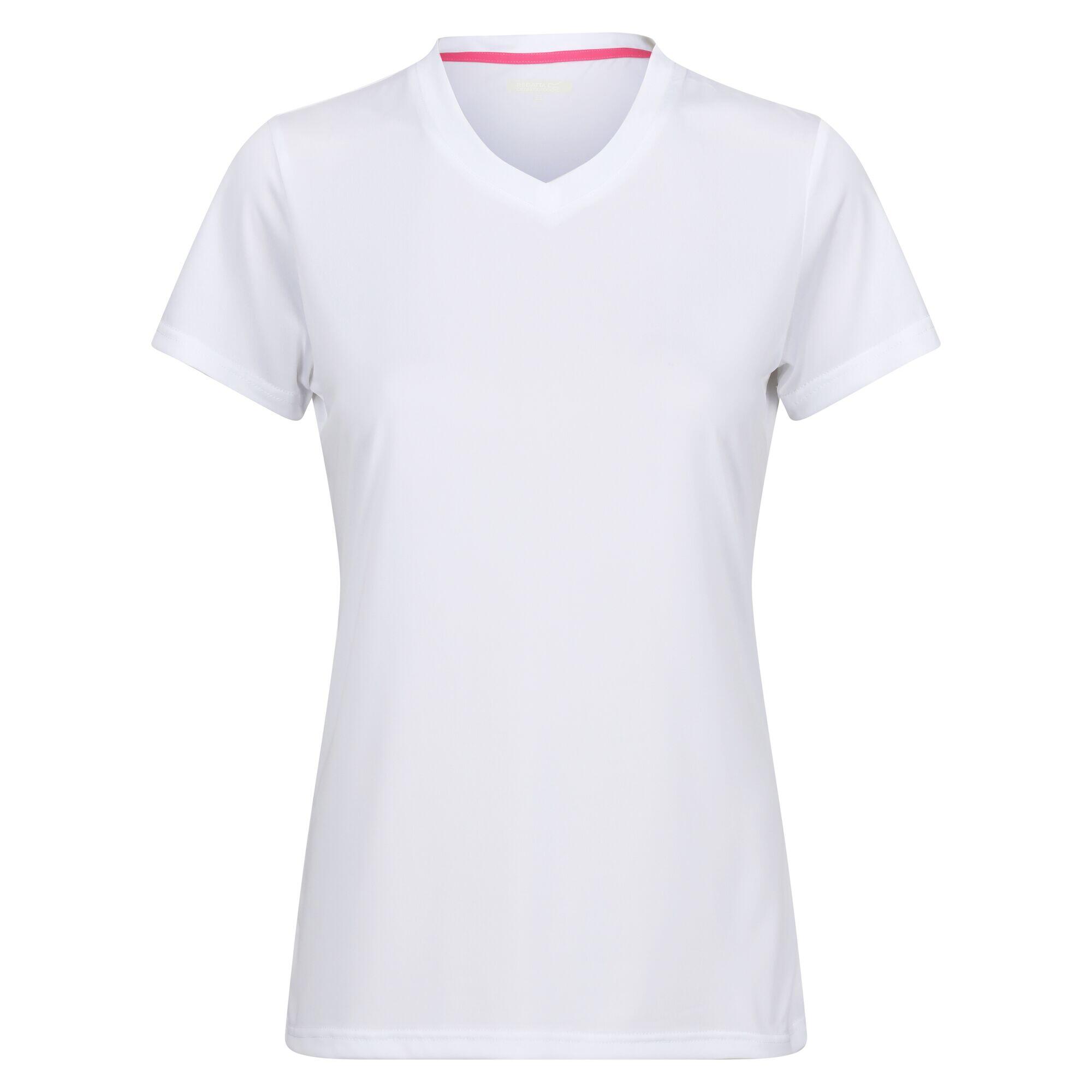REGATTA Womens/Ladies Fingal V Neck TShirt (White)