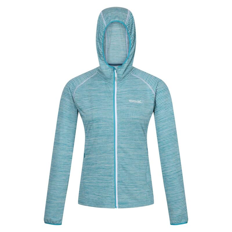 "Yonder" Hoodie mit durchgehendem Reißverschluss für Damen Tahoeblau