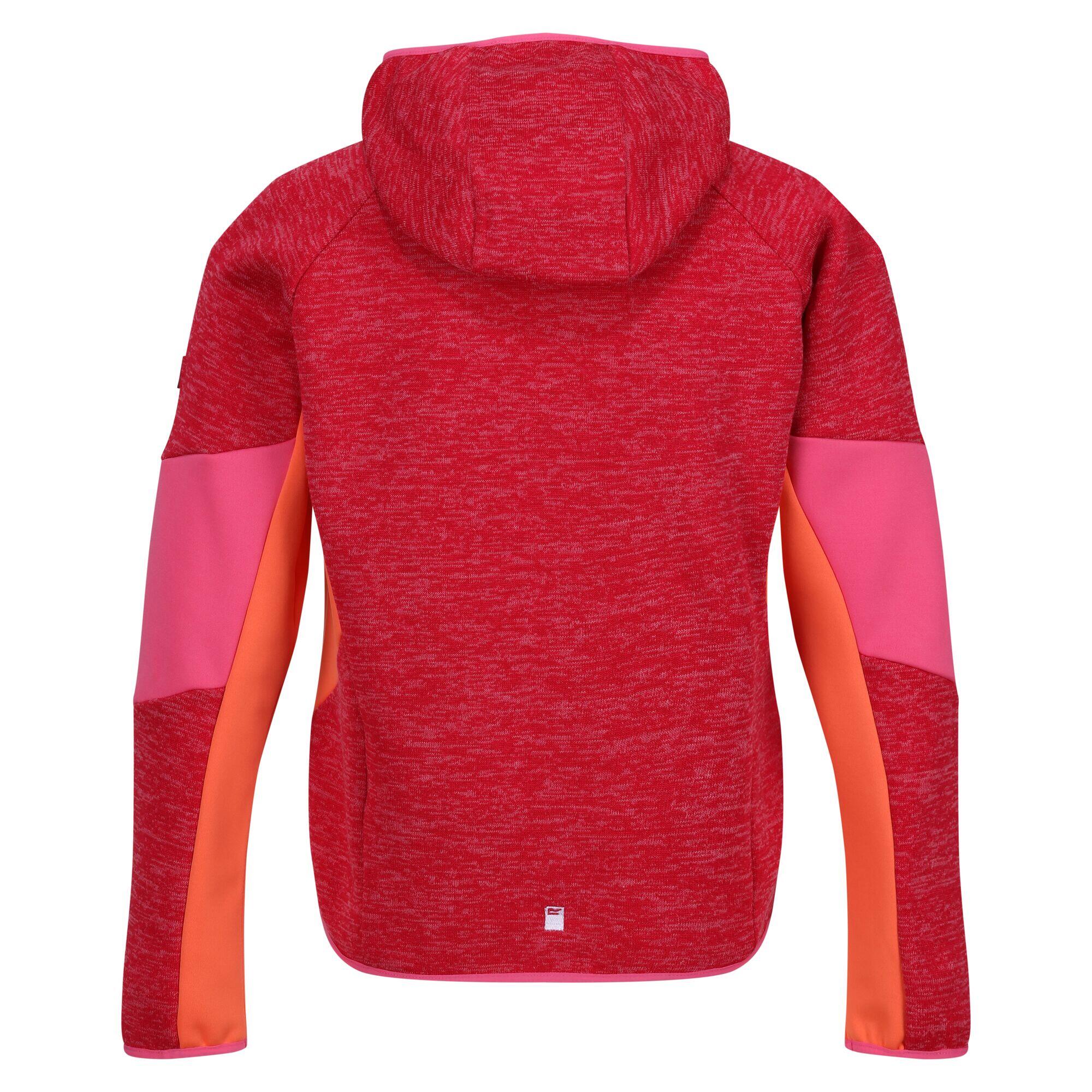 DISSOLVER Children's fleece jacket (Fluorescent pink / Pink flamingo / Tangerine)