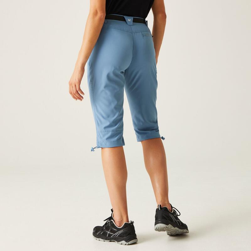 Lichtgewicht dames wandelshort Regatta Xert Stretch blauw