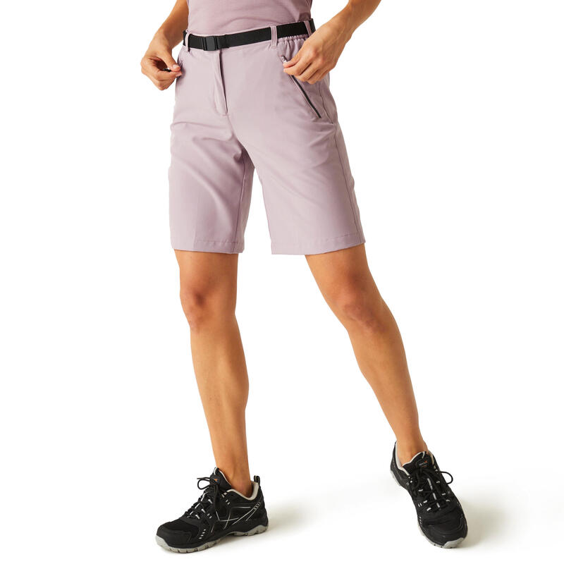 Pantalones cortos senderismo mujer ligeros Regatta Xert Stretch, purple