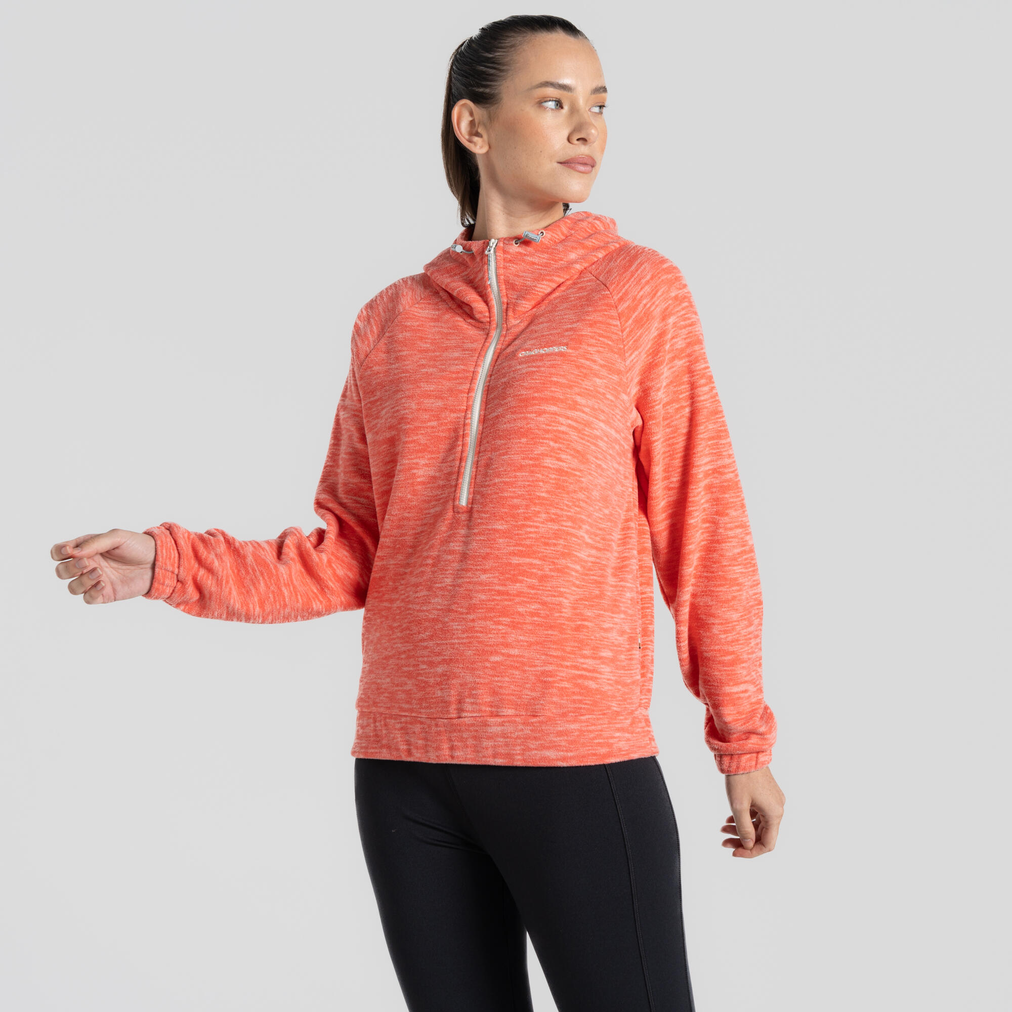 Womens Esk Hooded Half Zip Fleece 1/5