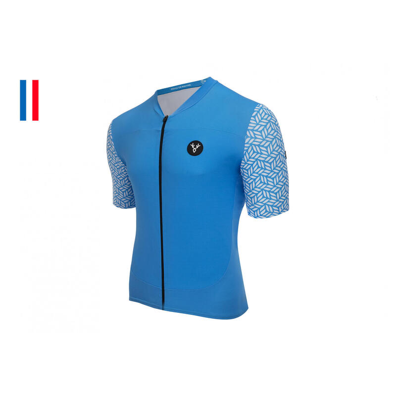 Maillot Manches Courtes LeBram Aspin Bleu Azur Coupe Ajustée