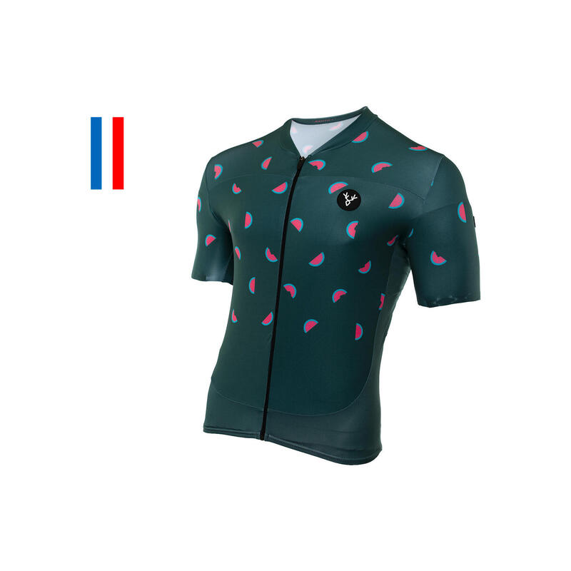 Maillot Manches Courtes LeBram Ravito Vert Coupe Ajustée