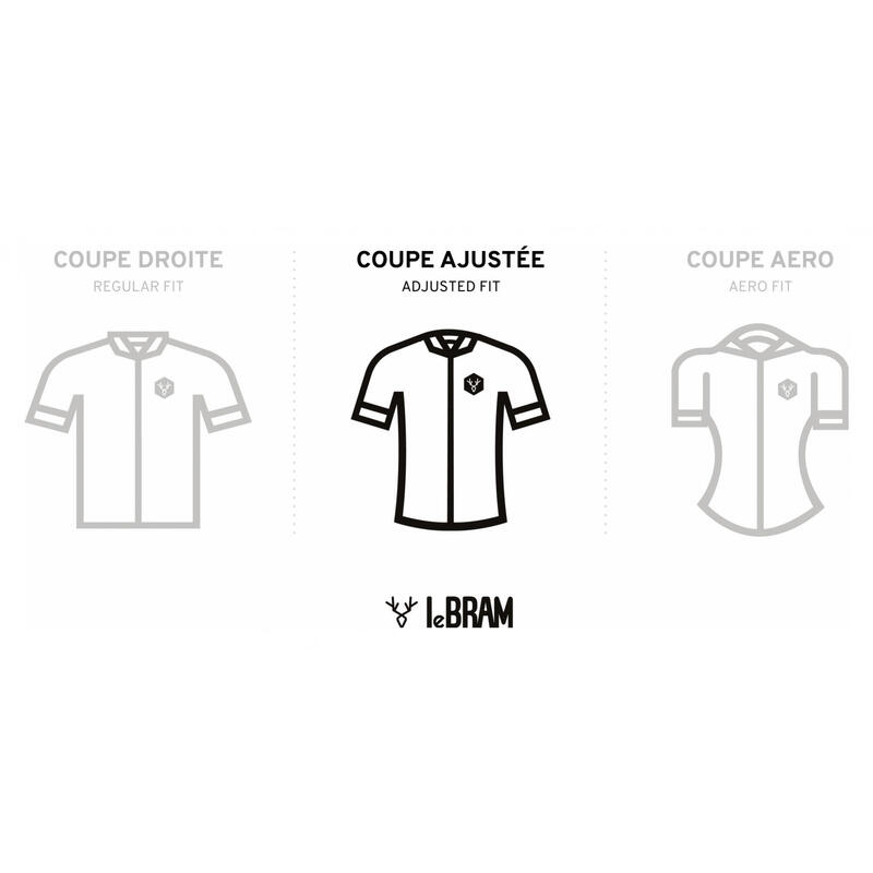 Maillot Manches Courtes Femme LeBram Grand Ballon Gris Coupe Ajustée