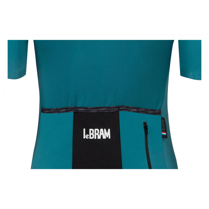 LeBram Allos Women&#39;s Short Sleeve Jersey Pelforth Blue Tailored Fit