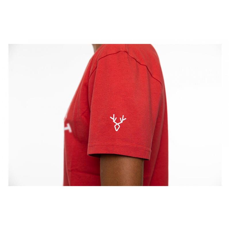 T-Shirt Manches Courtes LeBram x Sport d'Epoque Alpes d'Huez Rouge Lave