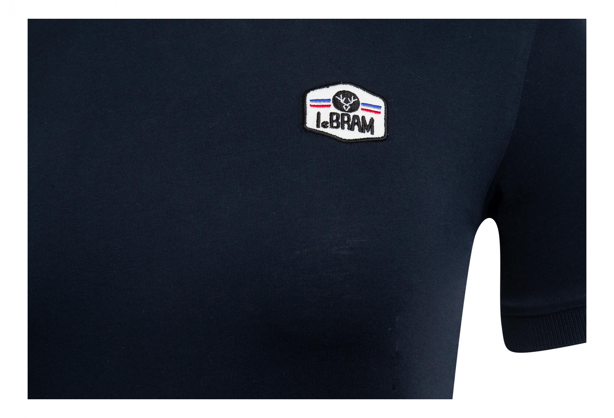 Camiseta de manga corta LeBram Crest para mujer azul oscuro 5/5