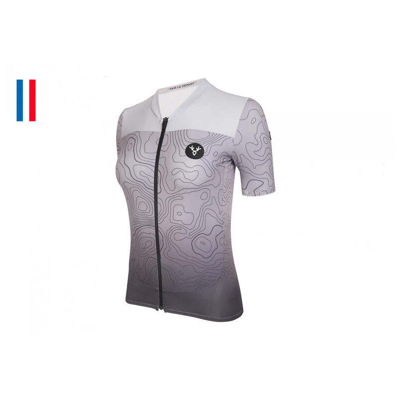 Maillot LeBram Grand Ballon de manga corta para mujer, ajuste a medida gris