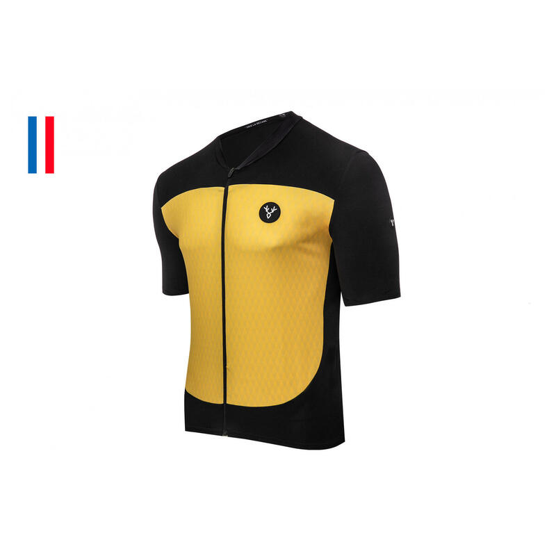 LeBram Grand Colombier Short Sleeve Jersey Yellow Fitted